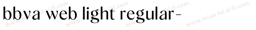 bbva web light regular字体转换